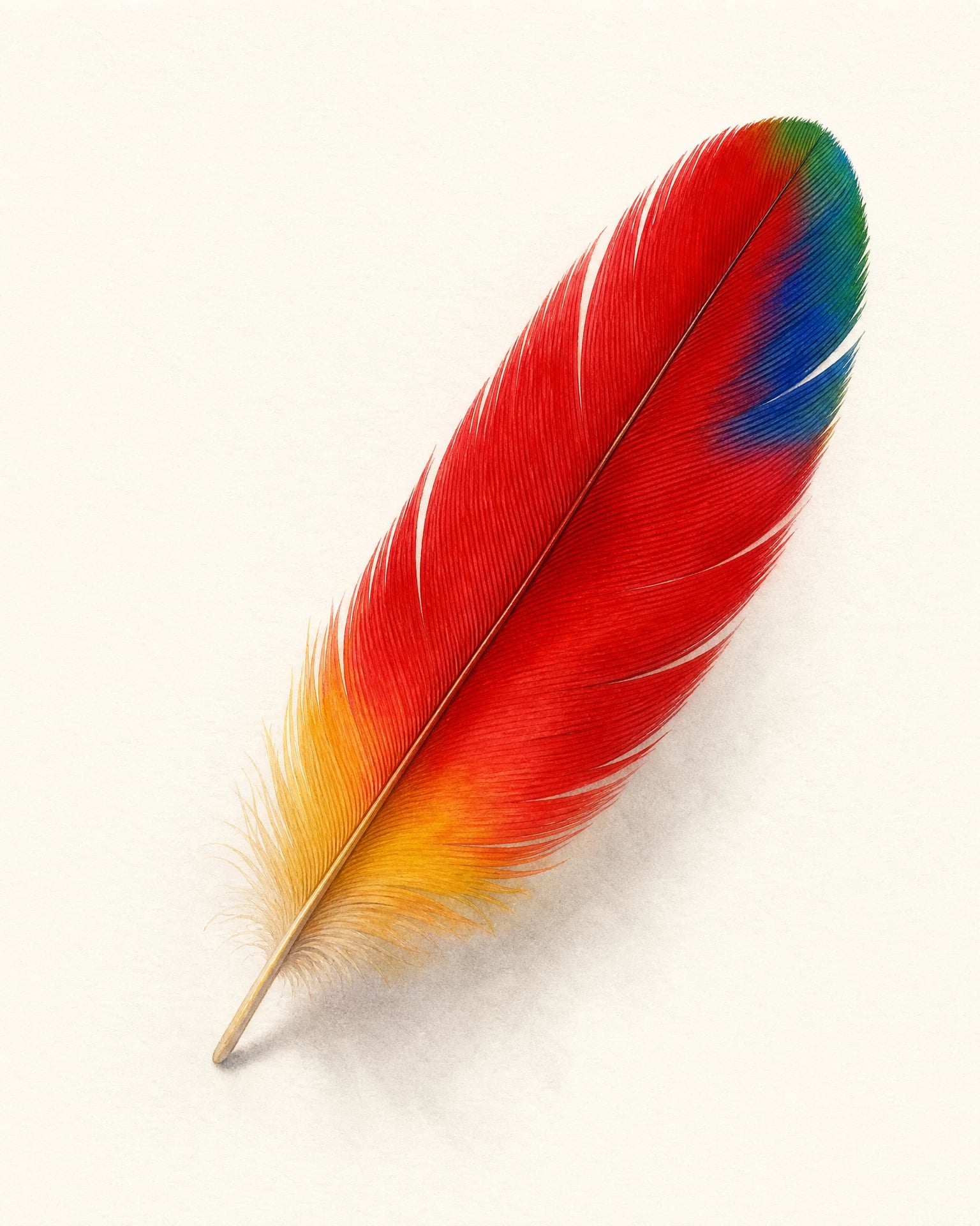 Rosella feather artwork